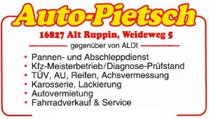 Auto Pietsch Kfz-Service & Fahrdienste in Alt Ruppin Logo